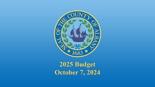 2025 Budget Presentation October 10 2024 [upl. by Metts]