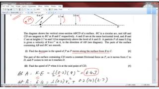 CIE Mechanics 1 Paper 4 code 970941 OctNov 2012 Exam Solutions [upl. by Mahda]