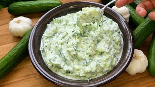 Tzatziki Salat so wird es richtig lecker  Klassiker der griechischen Küche [upl. by Muiram]