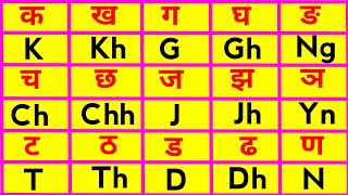 K Kh G Gh in Hindi and English  क ख ग घ को इंग्लिश में कैसे लिखें  ka kha ga gha write in English [upl. by Llewkcor]