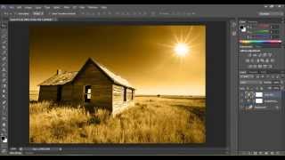 How to create a sepia tone effect with Photoshop CS6 [upl. by Fang344]