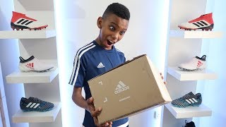 ADIDAS SENT ME A PACKAGE WITH NEW FOOTBALL BOOTS  CLEATS [upl. by Verner]