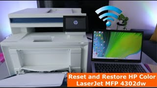 How to Reset and Restore HP Color LaserJet MFP 4302dw Wireless Printer [upl. by Husha185]