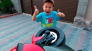 Unboxing Assembling and riding Sportbike BMW 12 volt  Childrens bike [upl. by Boice]