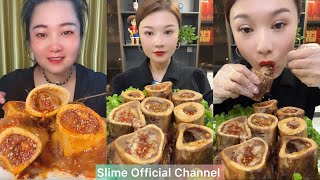 MUKBANG beef bone marrow ASMR  The best of delicious Slime food 388 [upl. by Aesoh519]