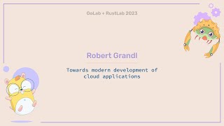 Towards modern development of cloud applications  Robert Grandl [upl. by Adalai]