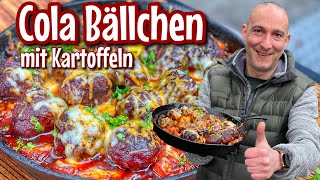 Cola Bällchen mit Kartoffeln  Westmünsterland BBQ [upl. by Ardnaet]