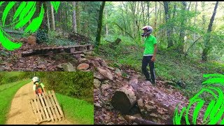 🚴🏻VTT DH ⛏constuction dun saut en palette  test avec chrono⌚️ [upl. by Pendergast697]