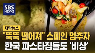 quot뚝뚝 떨어져quot 스페인 멈추자…한국 파스타집들도 비상 자막뉴스  SBS [upl. by Ramat]