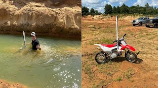 I Snorkeled my pit bike riding bars deep [upl. by Nevin]