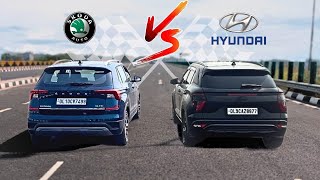 KUSHAQ VS CRETA DRAG RACE  Skoda ne kya engine banaya h  15TSI 🔥 [upl. by Ihsorih]