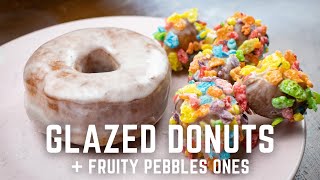 Idiot Proof Glazed Donuts  Fruity Pebble Donuts [upl. by Norward485]