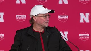 Nebraska offensive coordinator Dana Holgorsen praises Matt Rhule [upl. by Eirovi]