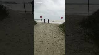 Watch as Hurricane Helene’s strong winds sweep through North Myrtle Beach [upl. by Annovahs427]