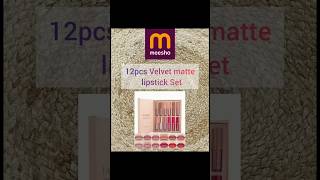 Meesho find 12pcs velvet matte lipstick setyoutubeytshortsshortsmeesholipstickfeedshortsfeed [upl. by Rebekah]