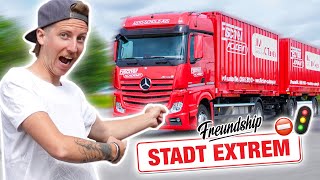 LKW Fahrstunde Stadt EXTREM mit Anhänger 🔥 Freundship  Fischer Academy [upl. by Moritz]