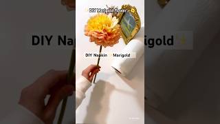 DIY Napkin Marigold flower  How to make Marigolds using paper towels [upl. by Odarnoc]