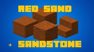 Minecraft  Crafting Recipes  Red Sand  Sandstone [upl. by Sirovart]