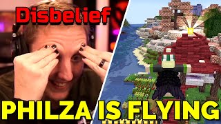 Philza IS FLYING after Etoiles FLEX his Op Gear on QSMP Minecraft [upl. by Aidaas70]