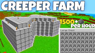 BEST 120 CREEPER FARM TUTORIAL in Minecraft Bedrock MCPE [upl. by Quarta]