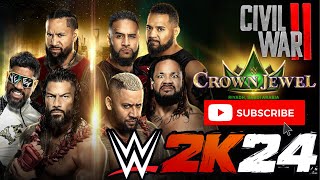 THE BLOODLINE CIVIL WAR 2  WWE 2K24 [upl. by Ednutey]