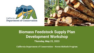 Biomass Feedstock Supply Plan Development Workshop [upl. by Orsola]