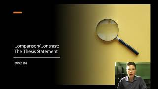 Essay 2 ComparisonContrast Thesis Statement [upl. by Tsenre]