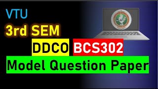 DDCO model Question Paper 1  Digital Design and computer organisation BCS302 Model Question paper [upl. by Quick]