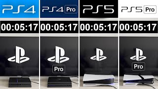 PS5 Pro vs PS5 vs PS4 Pro vs PS4  Loading Times and Graphics [upl. by Yrogreg]