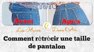 Comment rétrécir la taille dun jean  Sans toucher la couture de milieu [upl. by Belvia515]