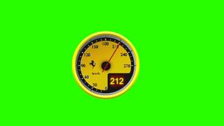 Speedometer Green Screen Animation [upl. by Gnagflow]