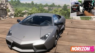 2008 Lamborghini Reventon  Steering Wheel Gameplay  Forza Horizon 5  PC  4K [upl. by Uwkuhceki]