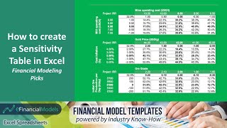 How to create a sensitivity table in Excel [upl. by Briney]