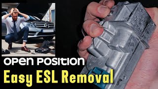 ESL Removal Mercedes c class w204 easy and quick  No steering column removed Guide [upl. by Ahsikar]