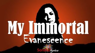 Evanescence  My Immortal Lyrics Video🎵🎵 [upl. by Avera]