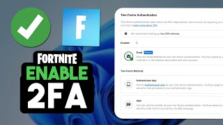 How to Enable 2FA on Fortnite  Turn on Two Factor Authentication [upl. by Skutchan]