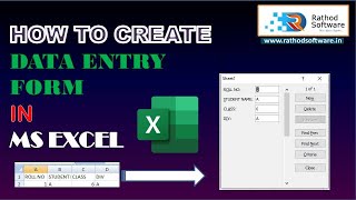 CREATE DATA ENTRY FORM IN EXCEL  EXCEL TIPS AND TRICKS 2024 [upl. by Randolf]