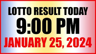 Lotto Result Today 9pm Draw January 25 2024 Swertres Ez2 Pcso [upl. by Aleahs]