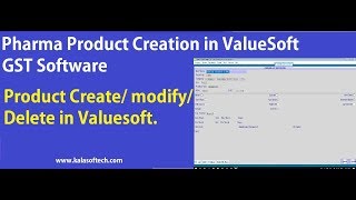 PHARMA PRODUCT CREATE IN VALUESOFT [upl. by Wiggins387]