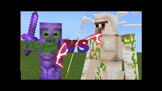 MInecraft Enchantments Netherite armor vs Iron golam jubayer crazy gamer [upl. by Aiyram]