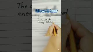 Kilowatt hour Defination easy to learn Study with Afshan [upl. by Maiah]