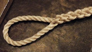 quotEasy To Followquot  How To Tie An Eye Splice In 3 Strand Rope [upl. by Atinot]