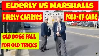 🔴Elderly US Marshalls Likely Carries Foldup Cane Old dogs fall for old trick 1st Amendment Audit🔵 [upl. by Einad]