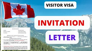 How to Write Invitation Letter for Canada Visitor Visa  Visitor visa Canada  CanVisa Pathway [upl. by Columbyne]