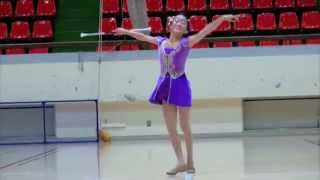 World Baton Twirling 2014 jr Freestyle Champion [upl. by Aerdma]