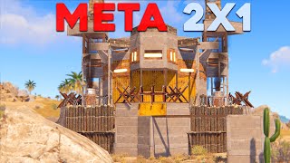 The MUSTBUILD 2x1 Base  Ultimate Meta SoloDuoTrio Rust Base  Triple Bunker  Rust base design [upl. by Eitak]