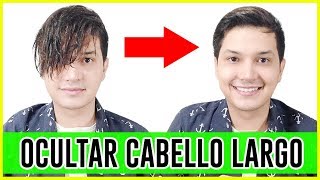 COMO OCULTAR EL CABELLO LARGO SIN CORTAR EL PELO  PEINADOS Y CORTES PARA HOMBRE  AndyZaturno [upl. by Nevai206]