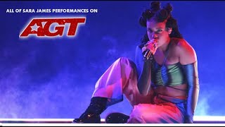 ALL OF SARA JAMES PERFORMANCES ON AMERICAS GOT TALENT 2022 [upl. by Ergener]