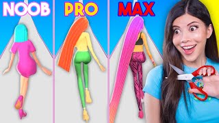 Noob vs MAX LEVEL in Hair Challenge [upl. by Suiratnod]