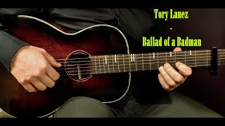 How to play TORY LANEZ  BALLAD OF A BADMAN Acoustic Guitar Lesson  Tutorial [upl. by Novets]